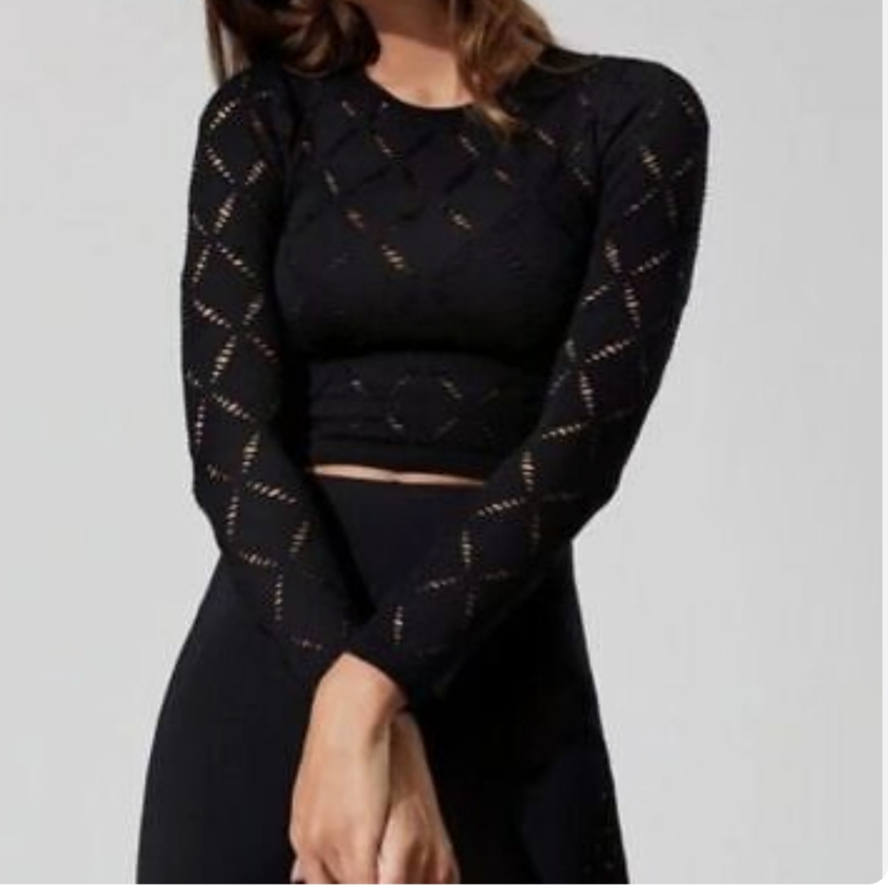 Carbon 38 Black Diamond Seamless Crop Top